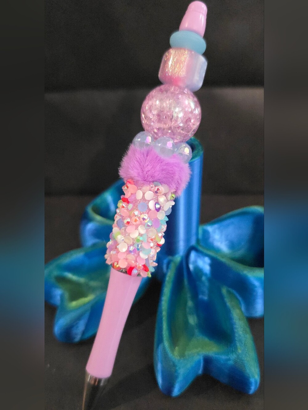 Sparkling Purple Beaded Pen